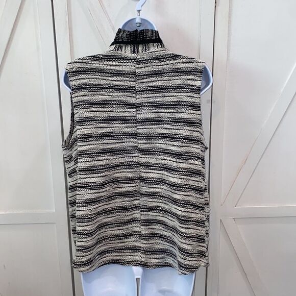Anthropologie Dolan T-Shirt Sleeveless Cascade Cardigan Vest Size Medium - Picture 4 of 9